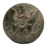 An early style General Enlisted Eagle Button. The 'I' stood for infantry. Later, the buttons became more standardized.